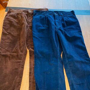 Vintage GWG Corduroy Pants – Lot of 2 – Made in Edmonton, Canada – Early 1980s